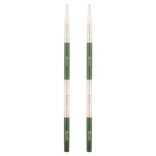 Pair of KnitPro Smart Stix 3mm metallic striped aluminium needle tips