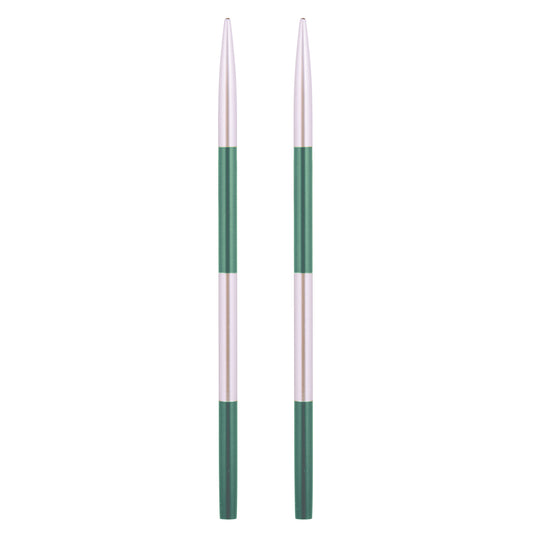 Pair of KnitPro Smart Stix 3.25mm metallic striped aluminium needle tips