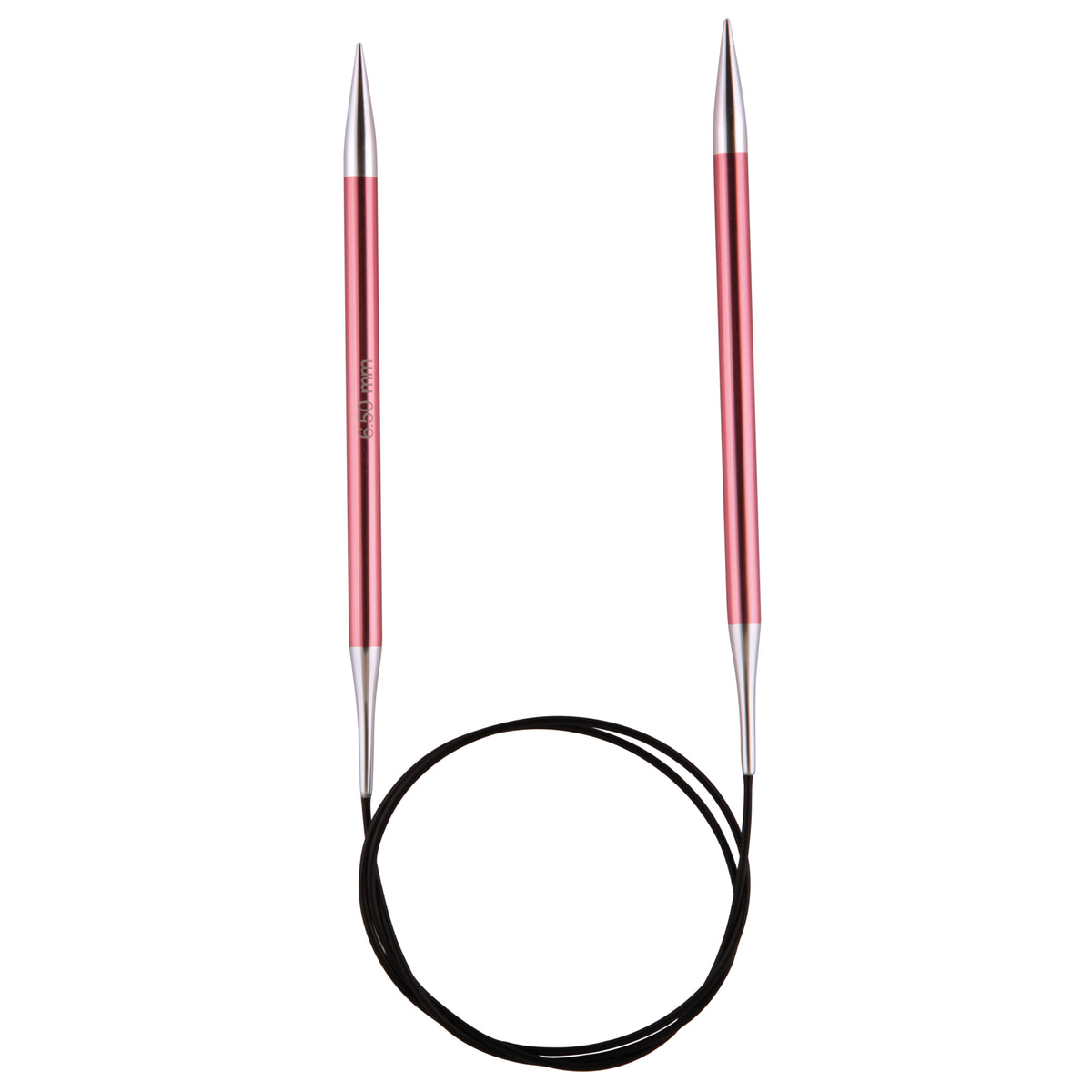 KnitPro Zing 6.5mm fixed circular knitting needles with 60cm cable