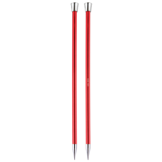 KnitPro Zing 25cm single pointed aluminium knitting needles in 9mm