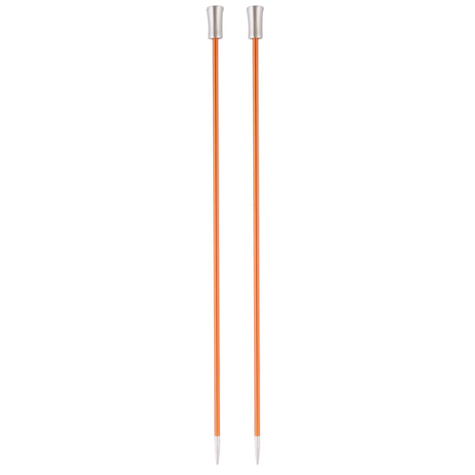 Pair of KnitPro Zing 2.75mm single-ended aluminium knitting needles with silver tips