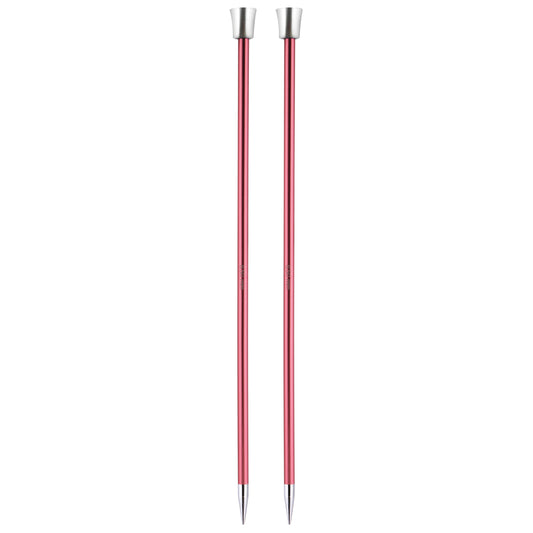 KnitPro Zing 6.5mm aluminium knitting needles with silver tips