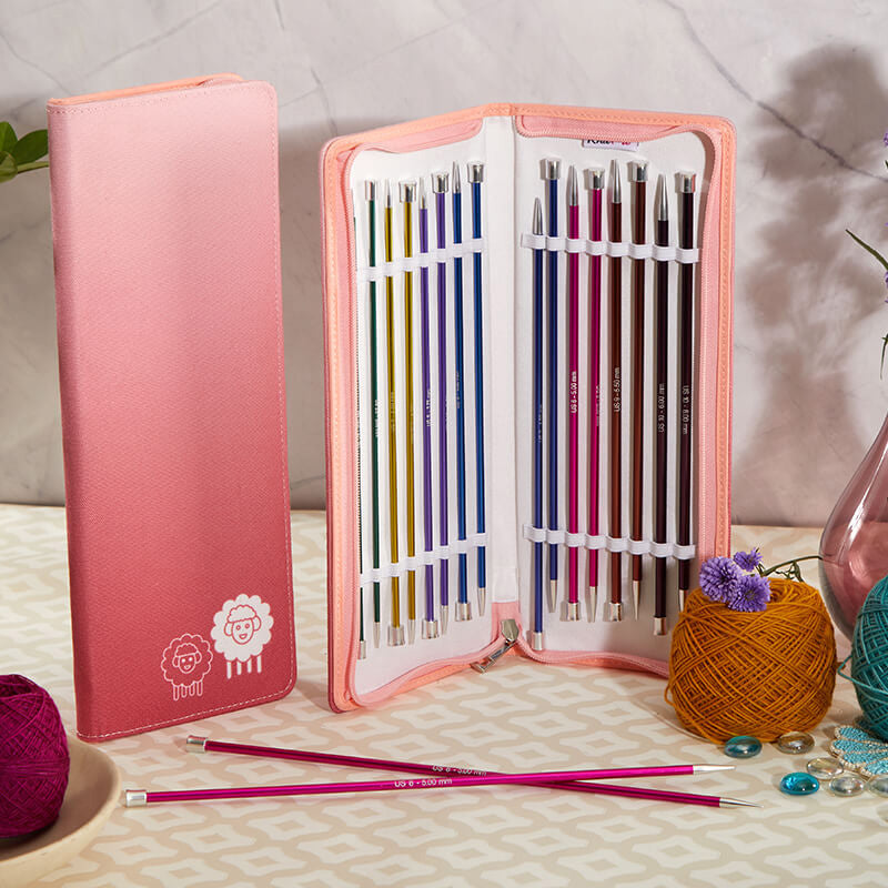 KnitPro Zing 25cm single pointed knitting needle deluxe set