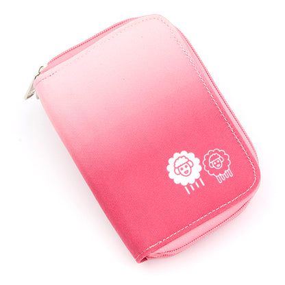 KnitPro Zing interchangeable circular needle starter set in a pink zipped case