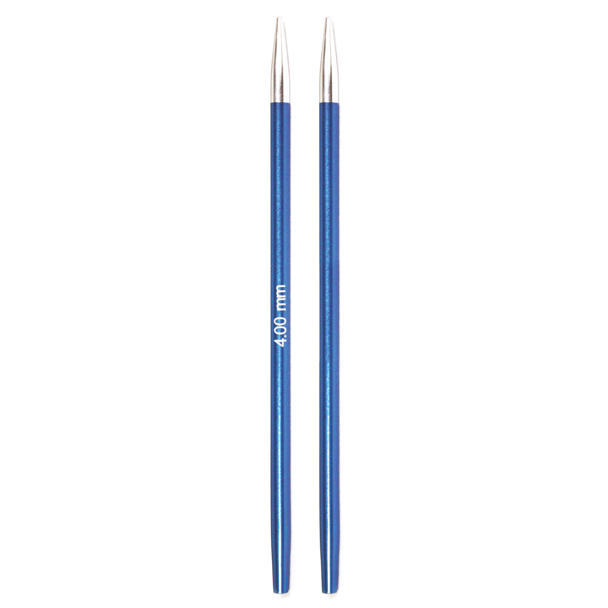 Pair of KnitPro Zing aluminium interchangeable knitting needle tips, 4mm