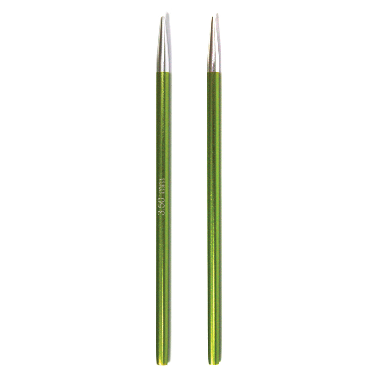 Pair of KnitPro Zing aluminium interchangeable knitting needle tips, 3.5mm