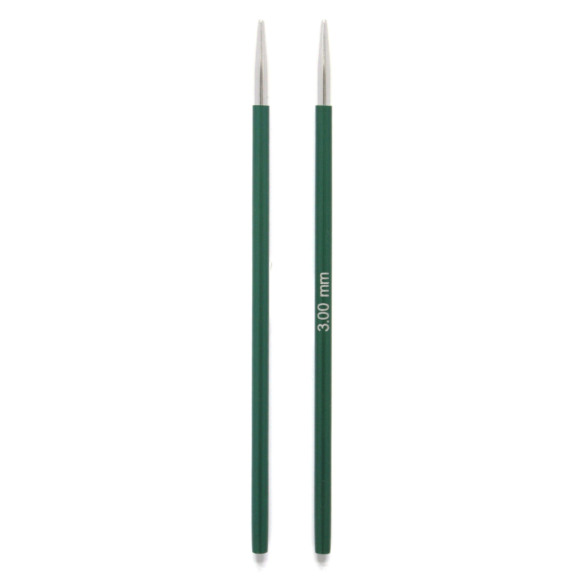 Pair of KnitPro Zing aluminium interchangeable knitting needle tips, 3mm