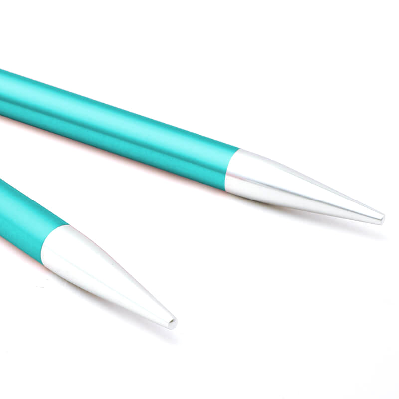 Pair of KnitPro Zing aluminium interchangeable knitting needle tips, 8mm