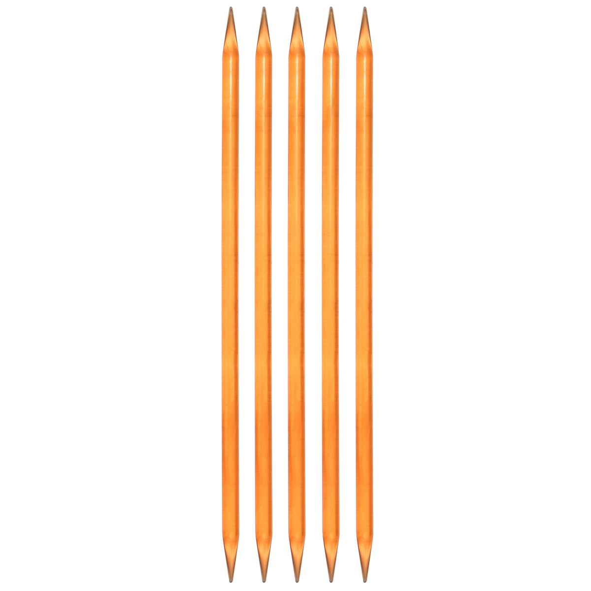 Set of five colourful KnitPro Trendz acrylic double-pointed knitting needles, 20cm x 4mm
