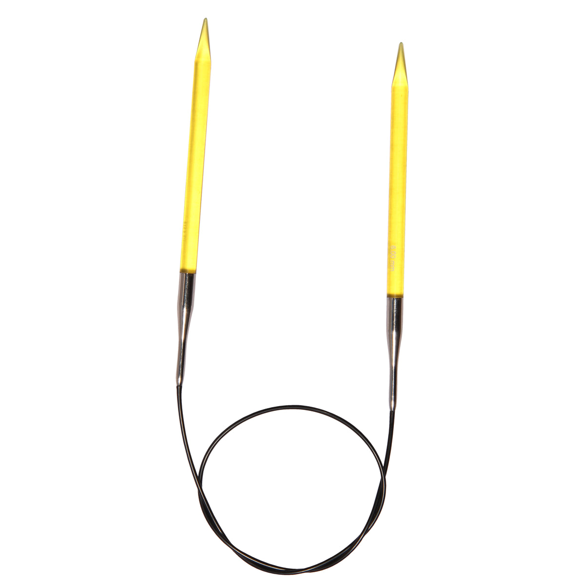 KnitPro Trendz bright acrylic fixed circular knitting needle with cable, 6mm