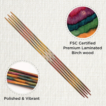 Set of 5 KnitPro Symfonie 2.00mm wooden double pointed needles