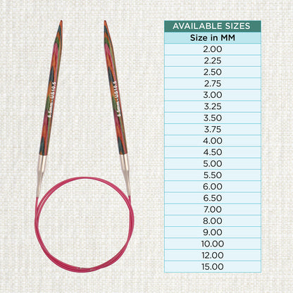KnitPro Symfonie 2 6.5mm birch wood circular knitting needle with 100cm cable