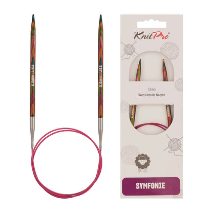 KnitPro Symfonie 2 5mm birch wood circular knitting needle with 120cm cable