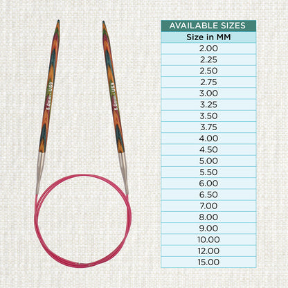 KnitPro Symfonie 2 6mm birch wood circular knitting needle with 120cm cable
