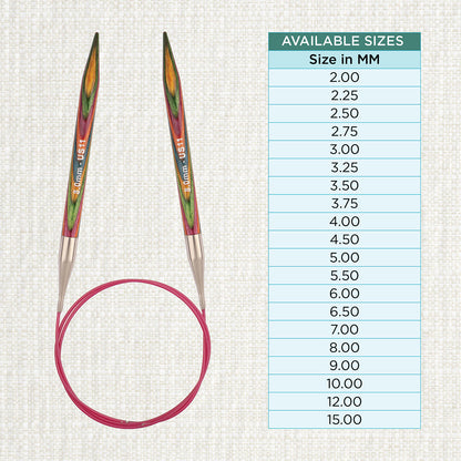KnitPro Symfonie 2 8mm birch wood circular knitting needle with 120cm cable