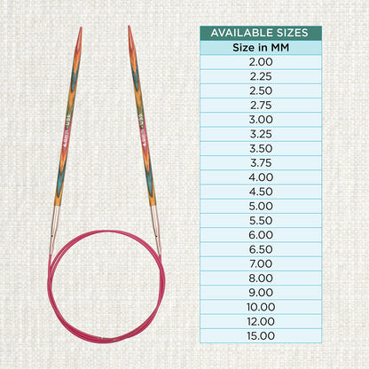 KnitPro Symfonie 2 4mm birch wood circular knitting needle with 150cm cable