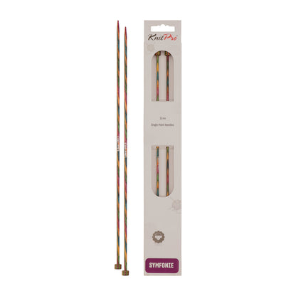 Pair of KnitPro Symfonie 3mm straight birch wood knitting needles, 25cm long