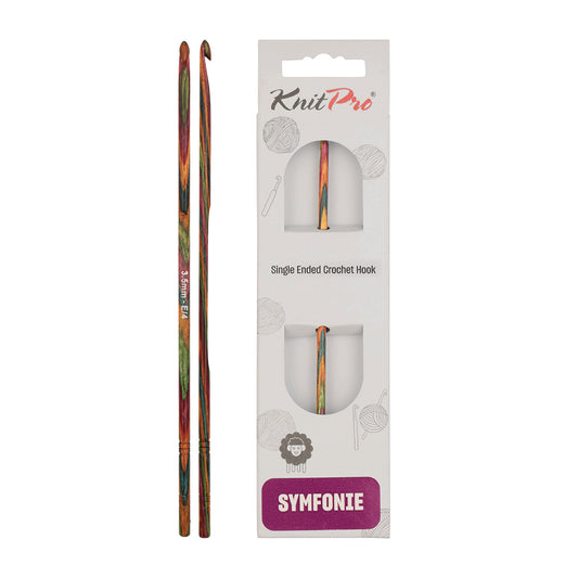 KnitPro Symfonie 2 3.50mm laminated birch wood crochet hook
