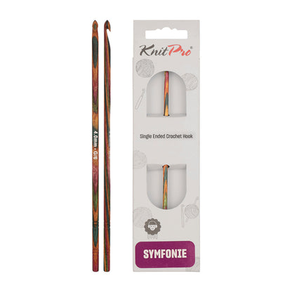 KnitPro Symfonie 2 4.00mm laminated birch wood crochet hook