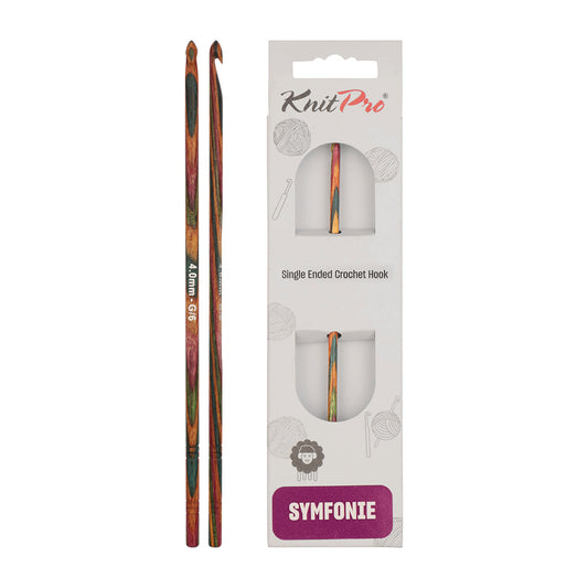 KnitPro Symfonie 2 4.00mm laminated birch wood crochet hook