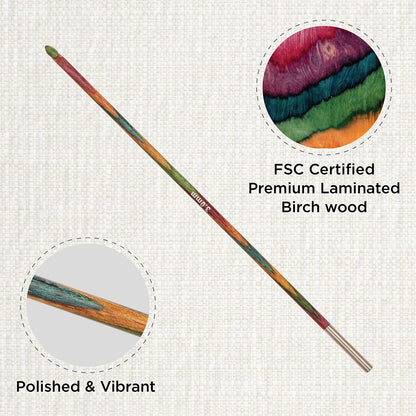 KnitPro Symfonie 2 3.00mm wooden interchangeable Tunisian crochet hook