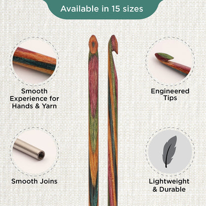 KnitPro Symfonie 2 3.25mm interchangeable Tunisian crochet hook in laminated birch wood