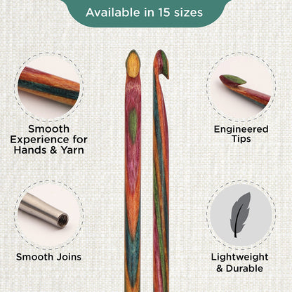 KnitPro Symfonie 2 3.75mm interchangeable Tunisian crochet hook in laminated birch wood