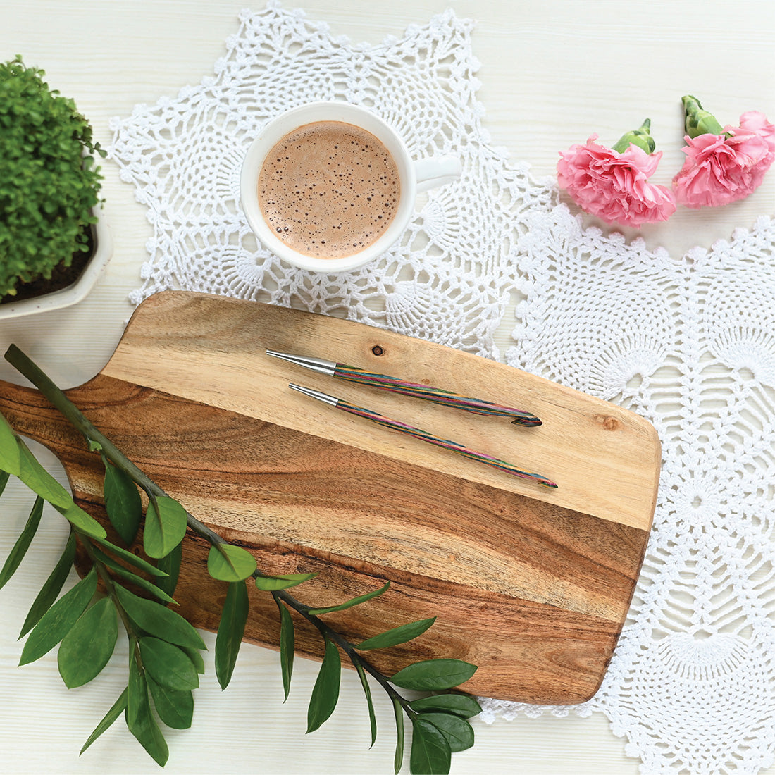 KnitPro Symfonie 2 3.75mm interchangeable Tunisian crochet hook in laminated birch wood