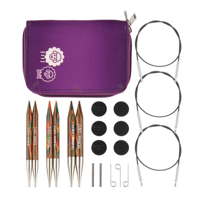 KnitPro Symfonie 2 Chunky interchangeable needle set in printed fabric case
