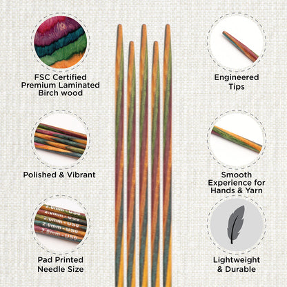 KnitPro Symfonie 2 15cm double-pointed knitting needle set in fabric case