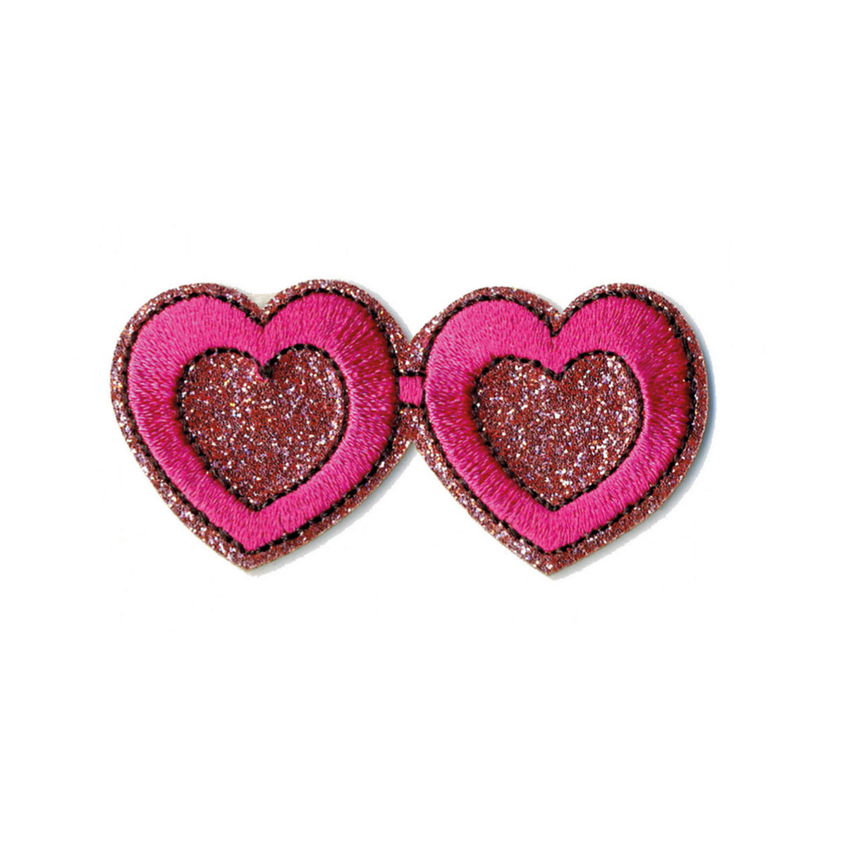 Embroidered glasses iron-on motif