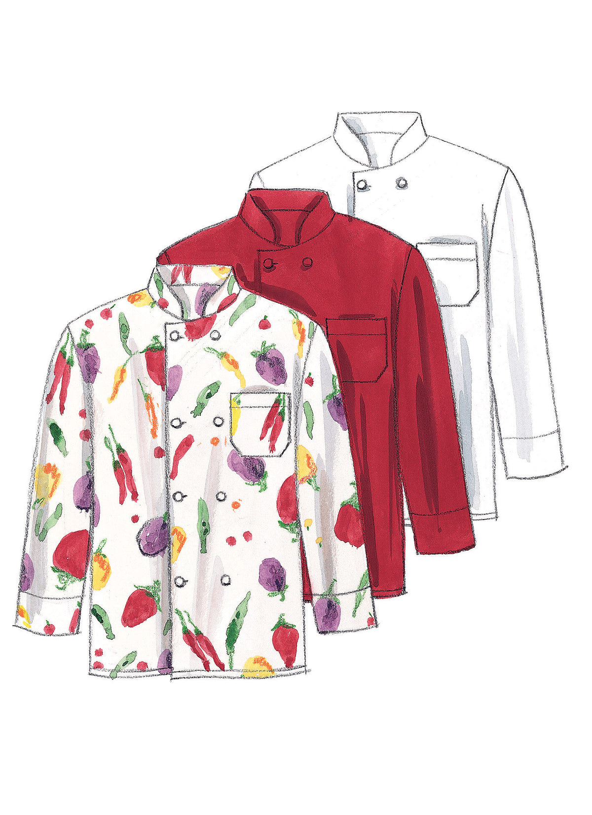 McCall's M2233 unisex scrub jacket sewing pattern envelope