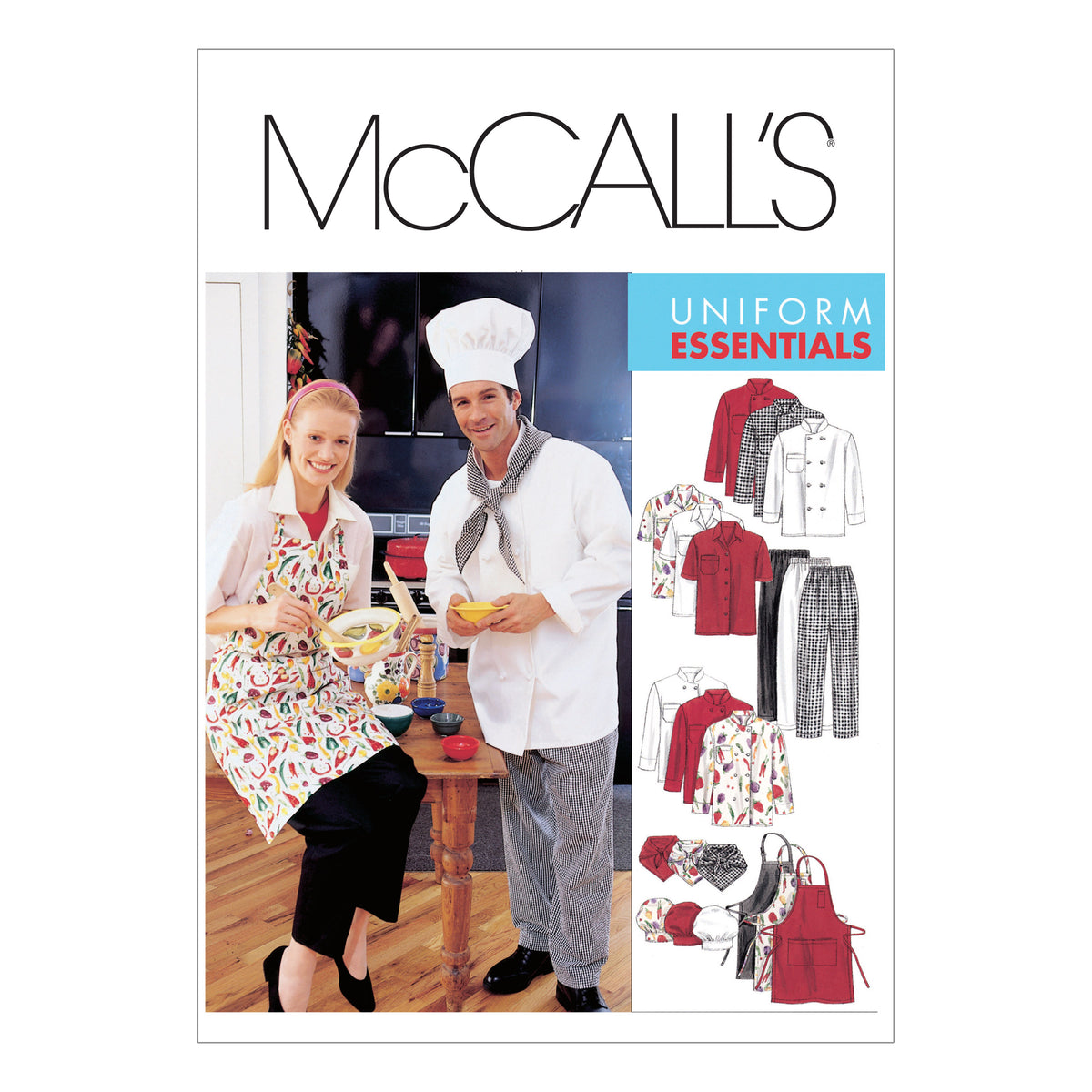 McCall's M2233 unisex scrub jacket sewing pattern envelope
