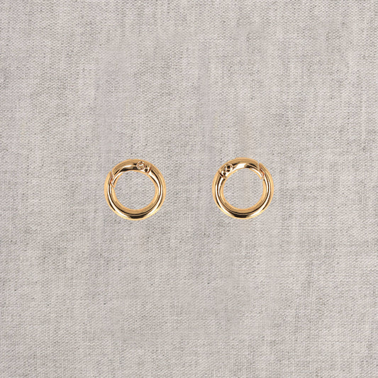 Four gold 20mm spring O rings