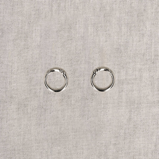 Four silver 20mm spring O rings
