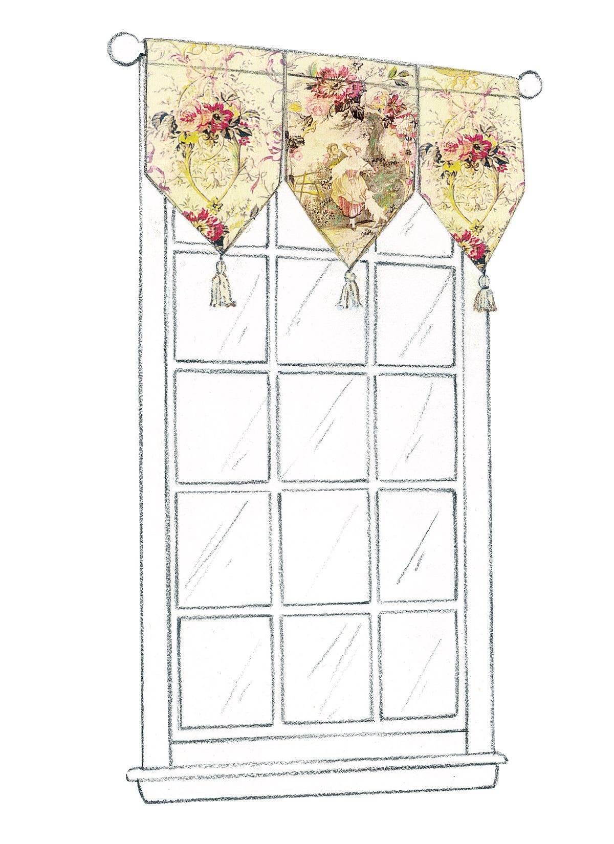 McCall's M4408 curtain and window treatment sewing pattern envelope