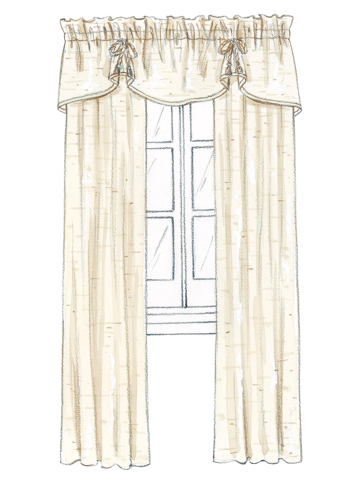 McCall's M4408 curtain and window treatment sewing pattern envelope