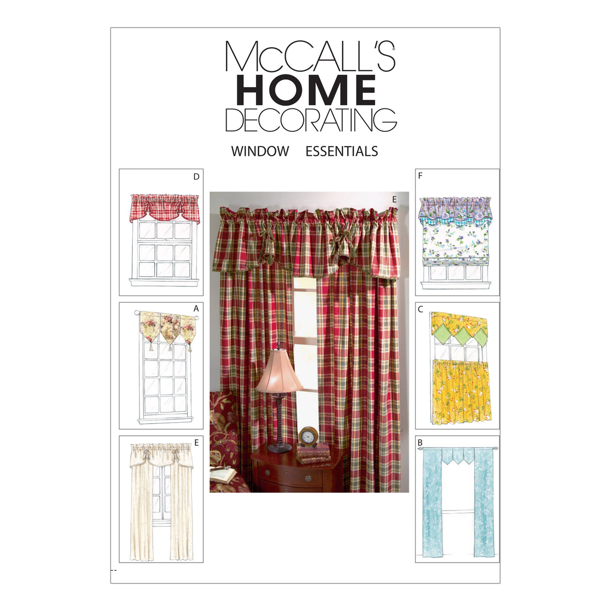McCall's M4408 curtain and window treatment sewing pattern envelope