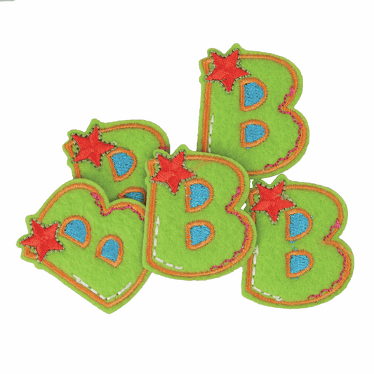 Iron-On/Sew On Alphabet Motif Patch -  Letter B