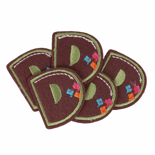 Iron-On/Sew On Alphabet Motif Patch -  Letter D