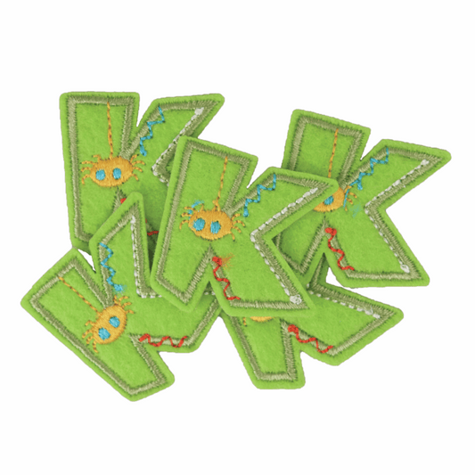 Iron-On/Sew On Alphabet Motif Patch - Letter K