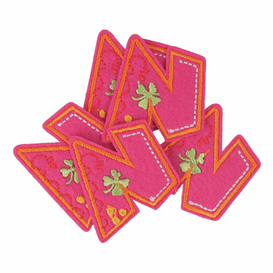 Iron-On/Sew On Alphabet Motif Patch - Letter N