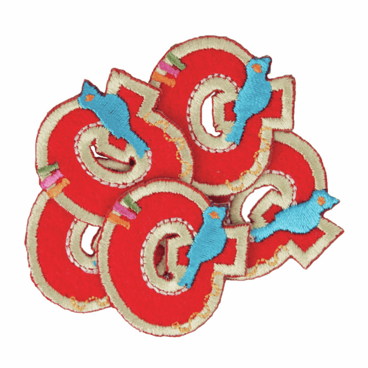 Iron-On/Sew On Alphabet Motif Patch - Letter Q