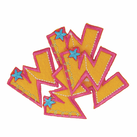 Iron-On/Sew On Alphabet Motif Patch - Letter W