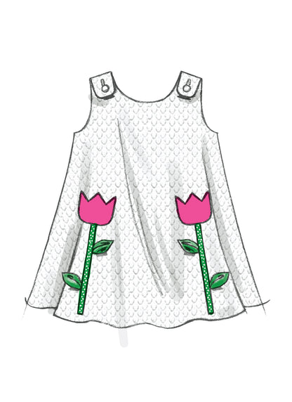 McCall's M5416 pattern envelope showing toddler pullover tops and dresses