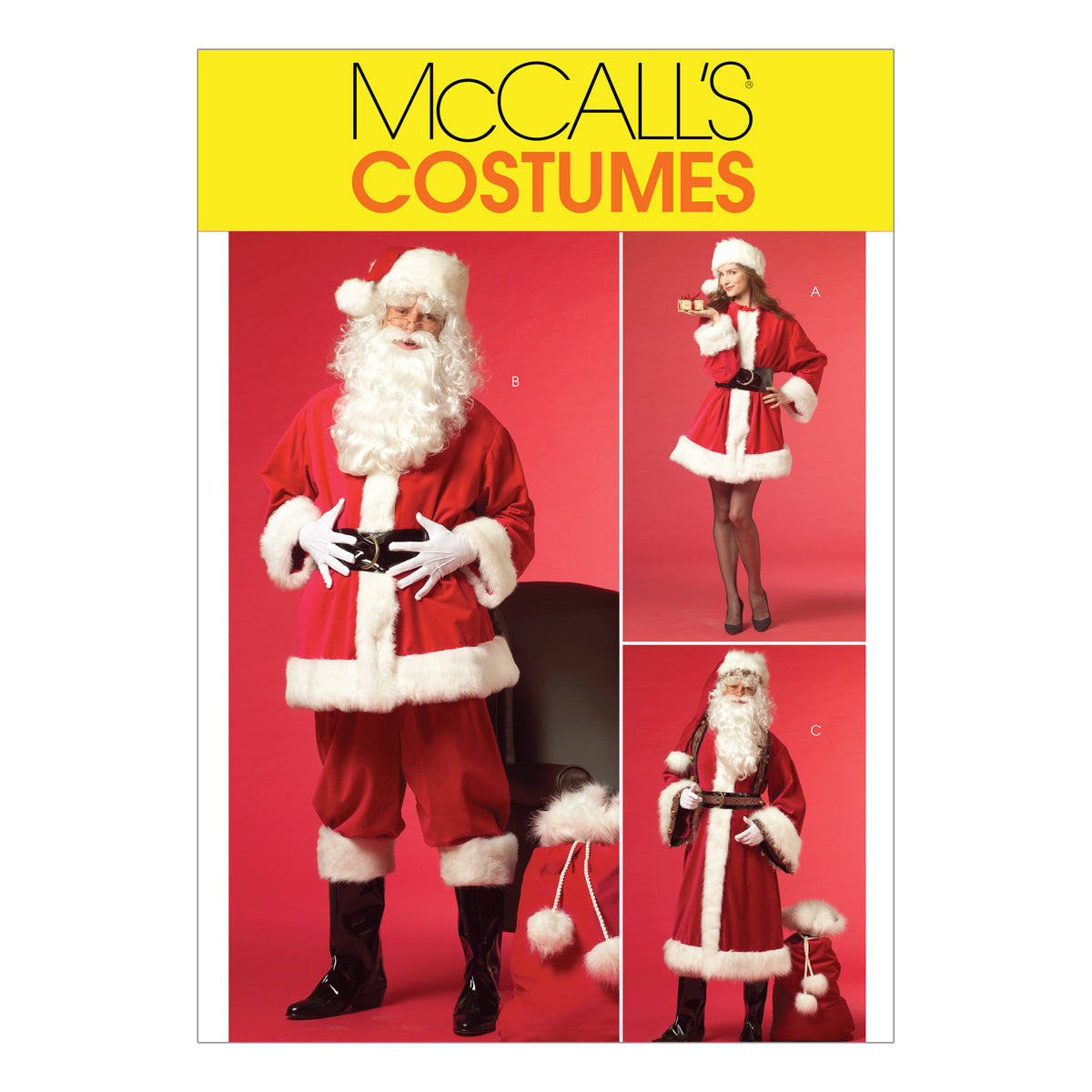 McCall's M5550 pattern envelope showing unisex costume coats