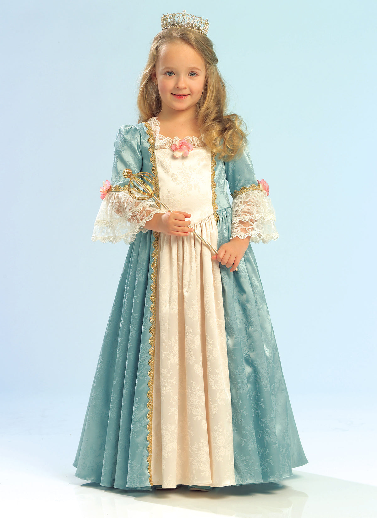 McCall's M5731 costume pattern envelope showing princess gowns for women and girls