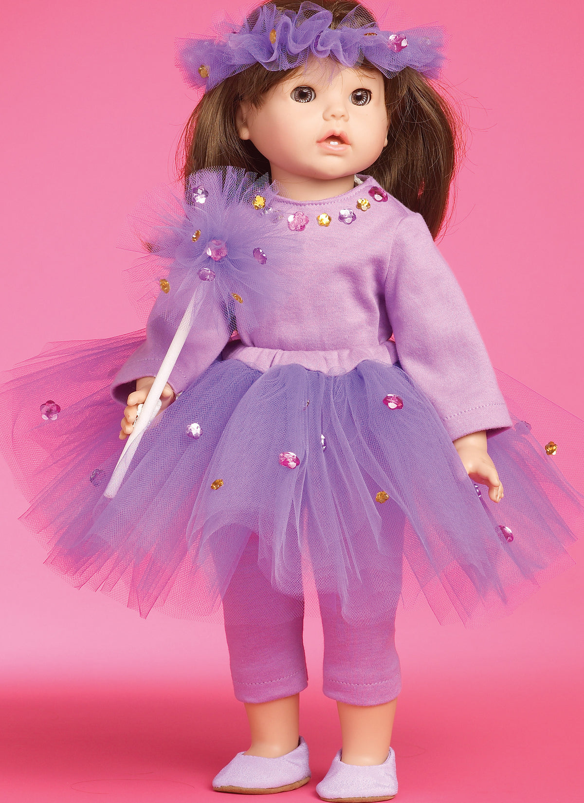 McCall's M6005 pattern envelope showing doll clothes