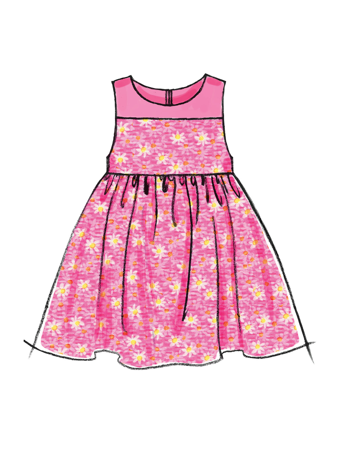 McCall's M6015 pattern envelope showing baby dresses
