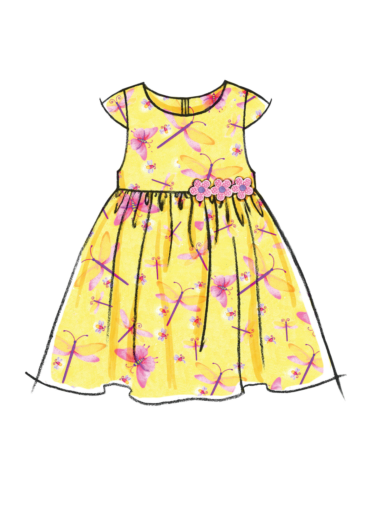 McCall's M6015 pattern envelope showing baby dresses